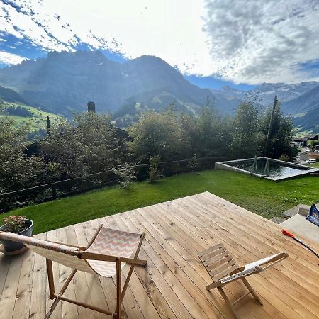 Chalet Sonnenheim, Wohnung Mit Panoramafenster Adelboden Exteriör bild