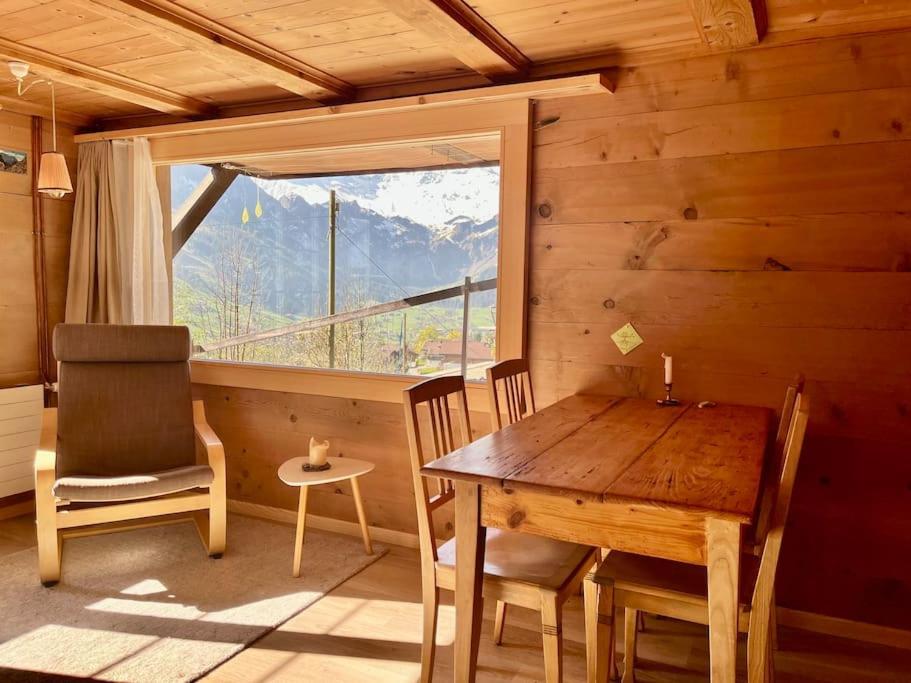 Chalet Sonnenheim, Wohnung Mit Panoramafenster Adelboden Exteriör bild