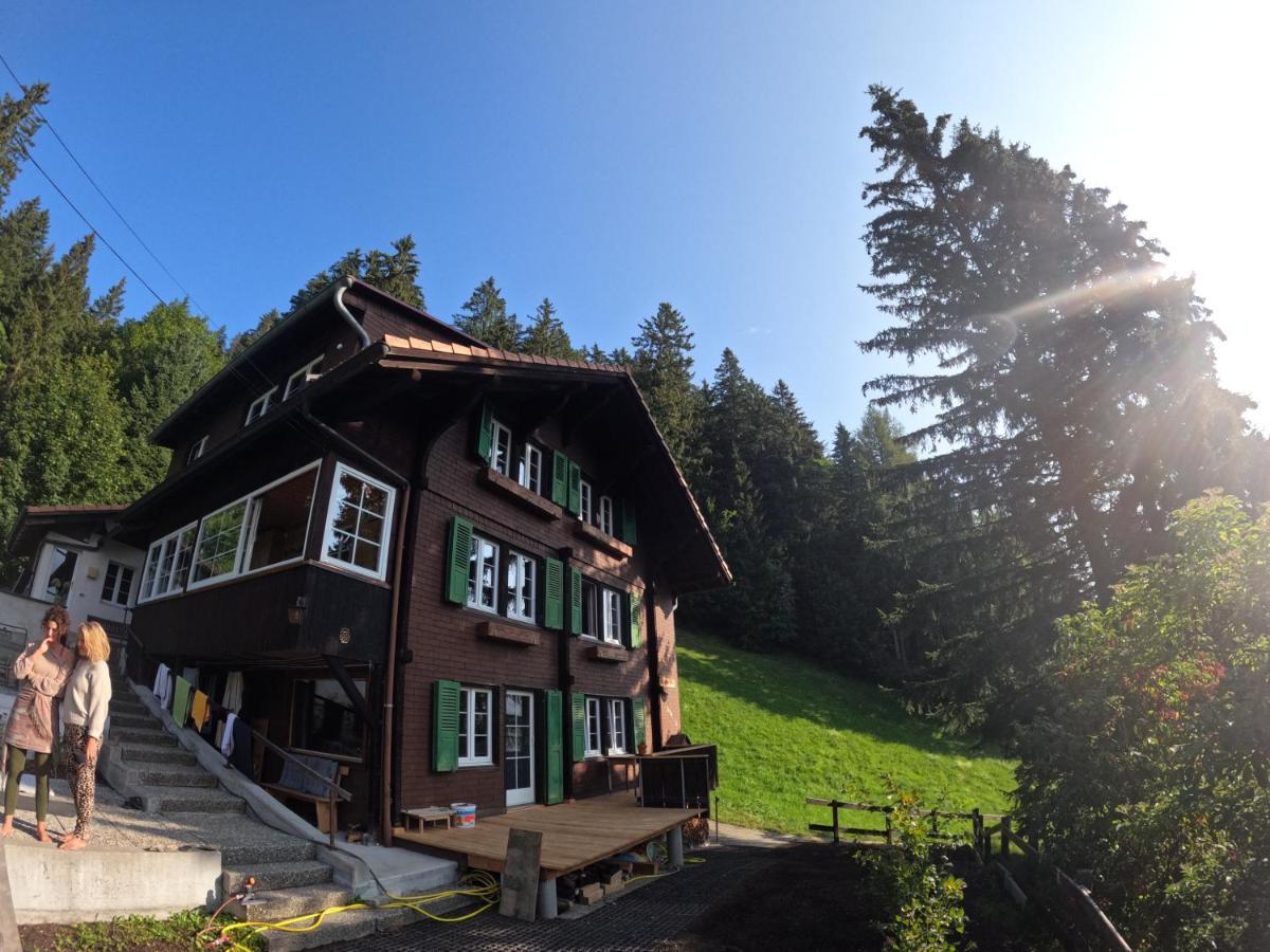 Chalet Sonnenheim, Wohnung Mit Panoramafenster Adelboden Exteriör bild