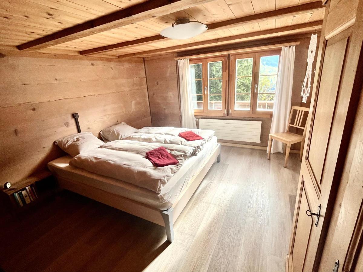 Chalet Sonnenheim, Wohnung Mit Panoramafenster Adelboden Exteriör bild